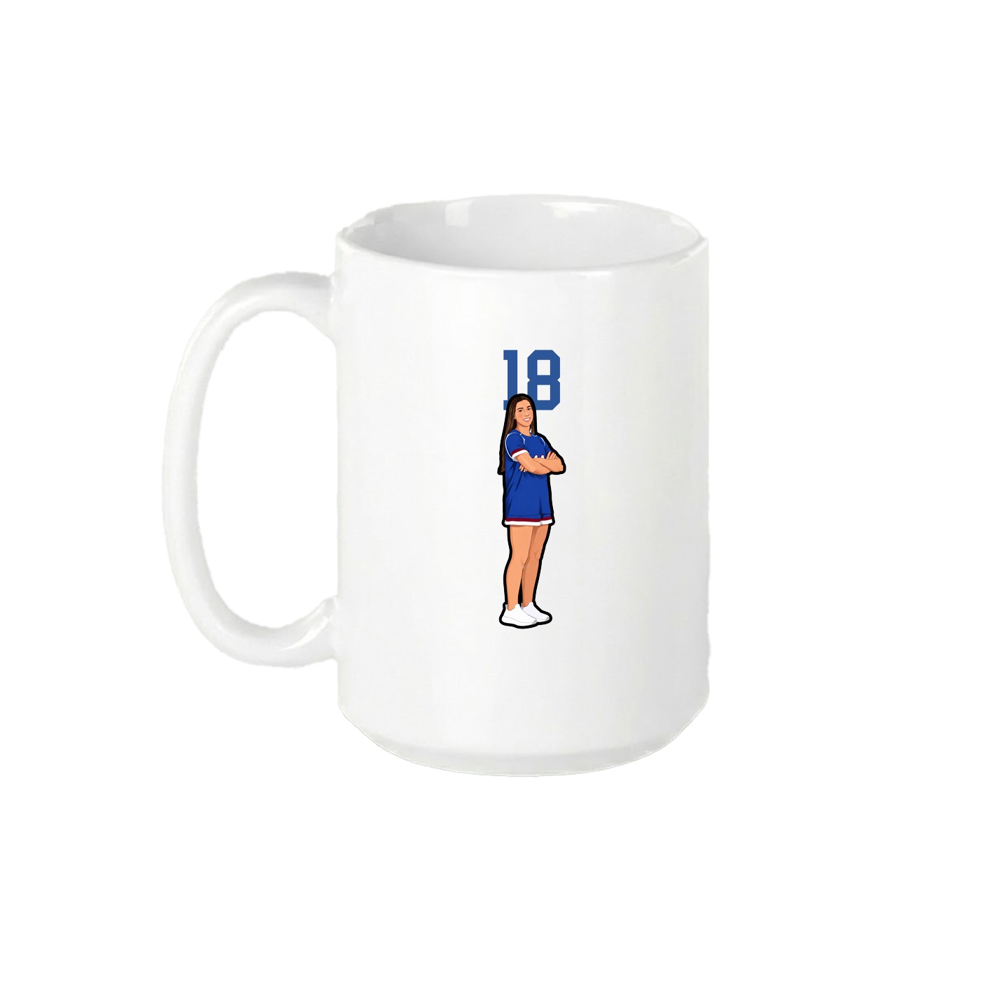 15oz Coffee Mug — Number Top in White