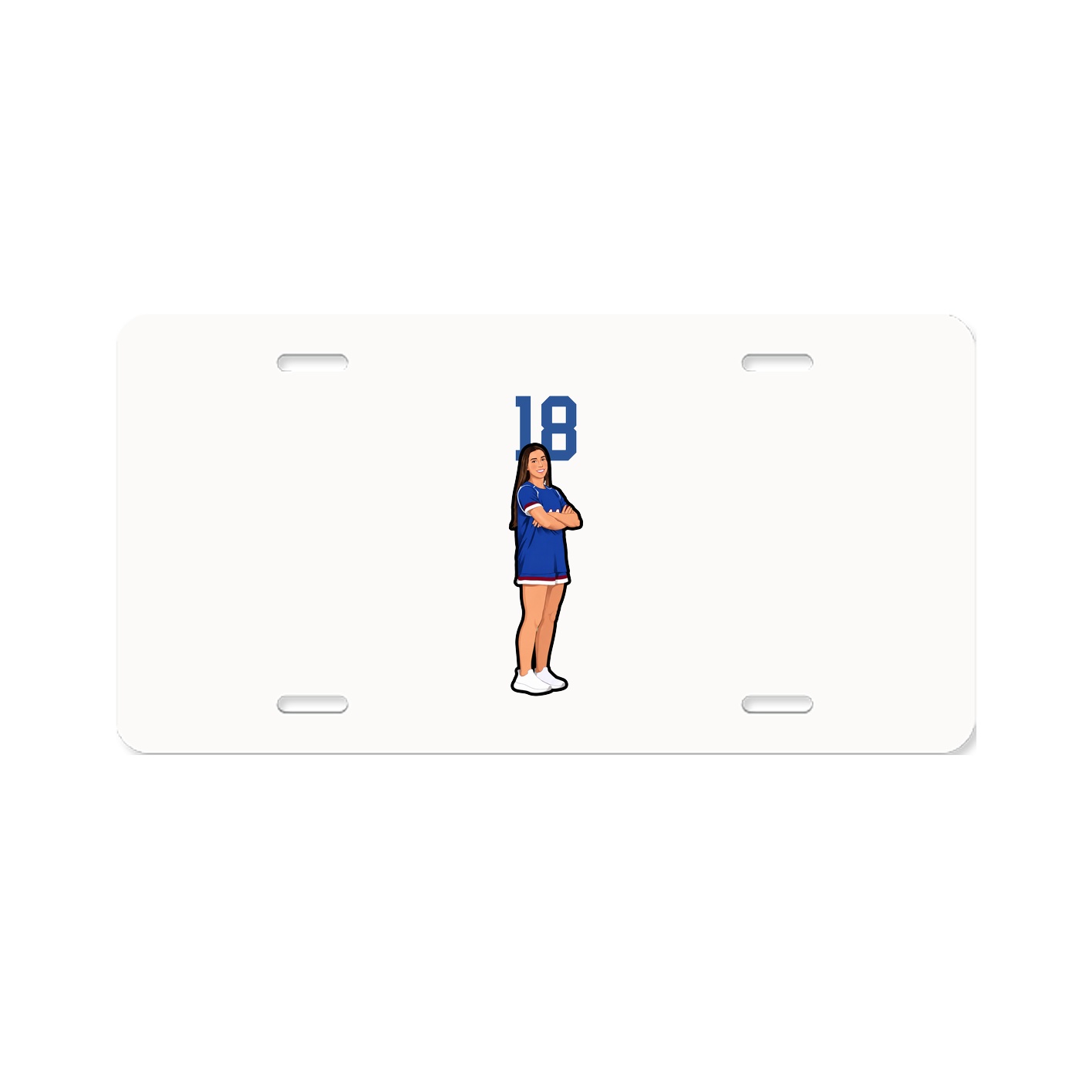 License Plate — Number Top in Classic