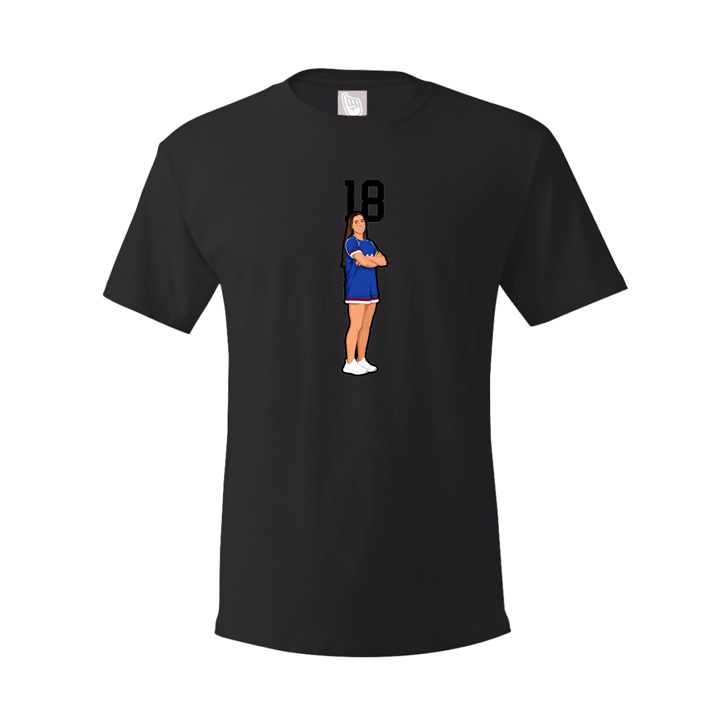 Youth Tee — Number Top in Black