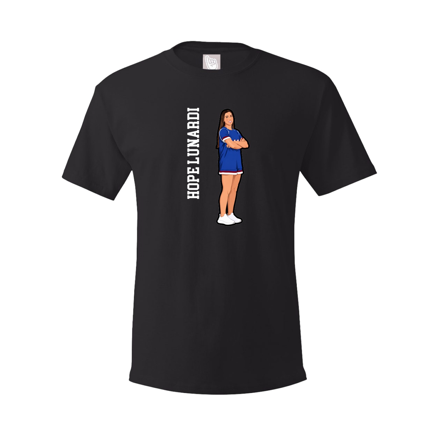 Tee — Name Vertical in Black
