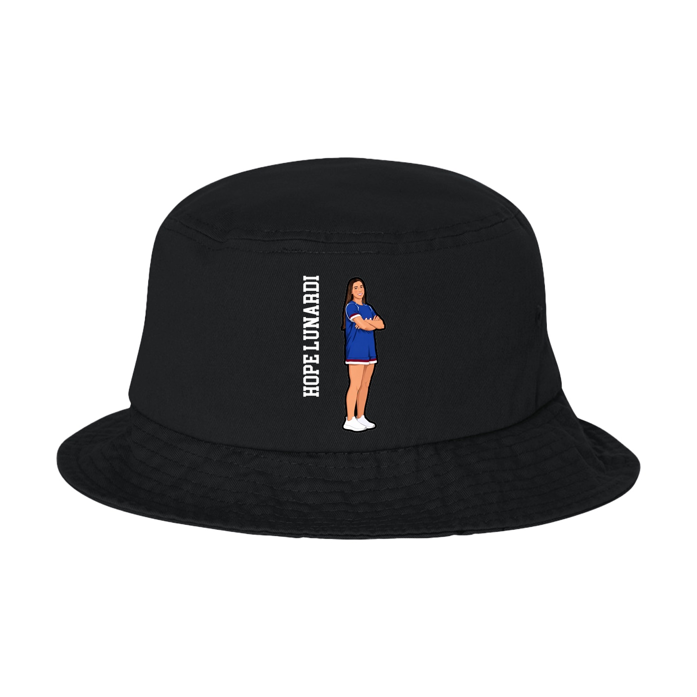 Bucket Cap — Name Vertical in Black