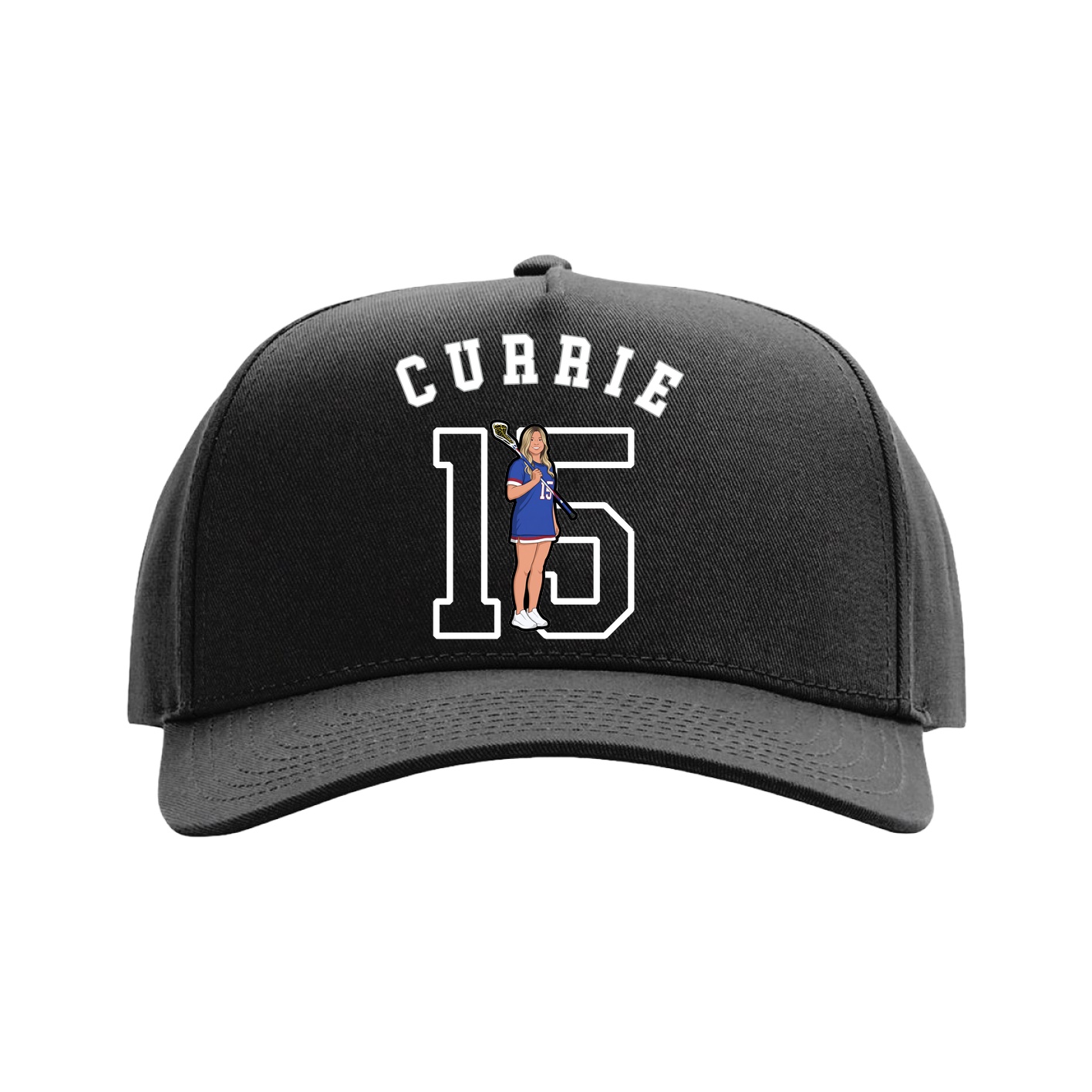 Full Fabric Five-Panel Champ Cap — Shirsey Arch in Black