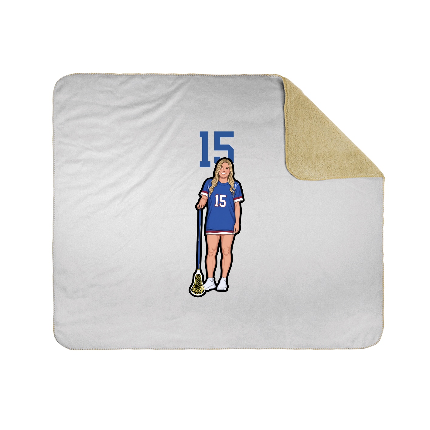 Throw Blanket — Number Top in White