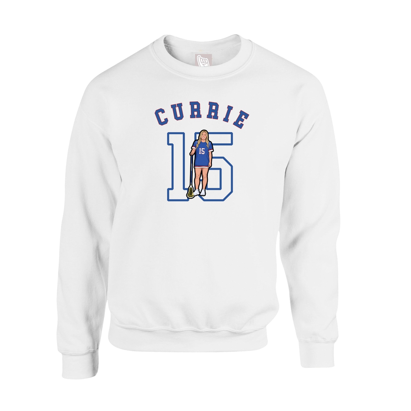 Fleece Crew — Shirsey Arch in White