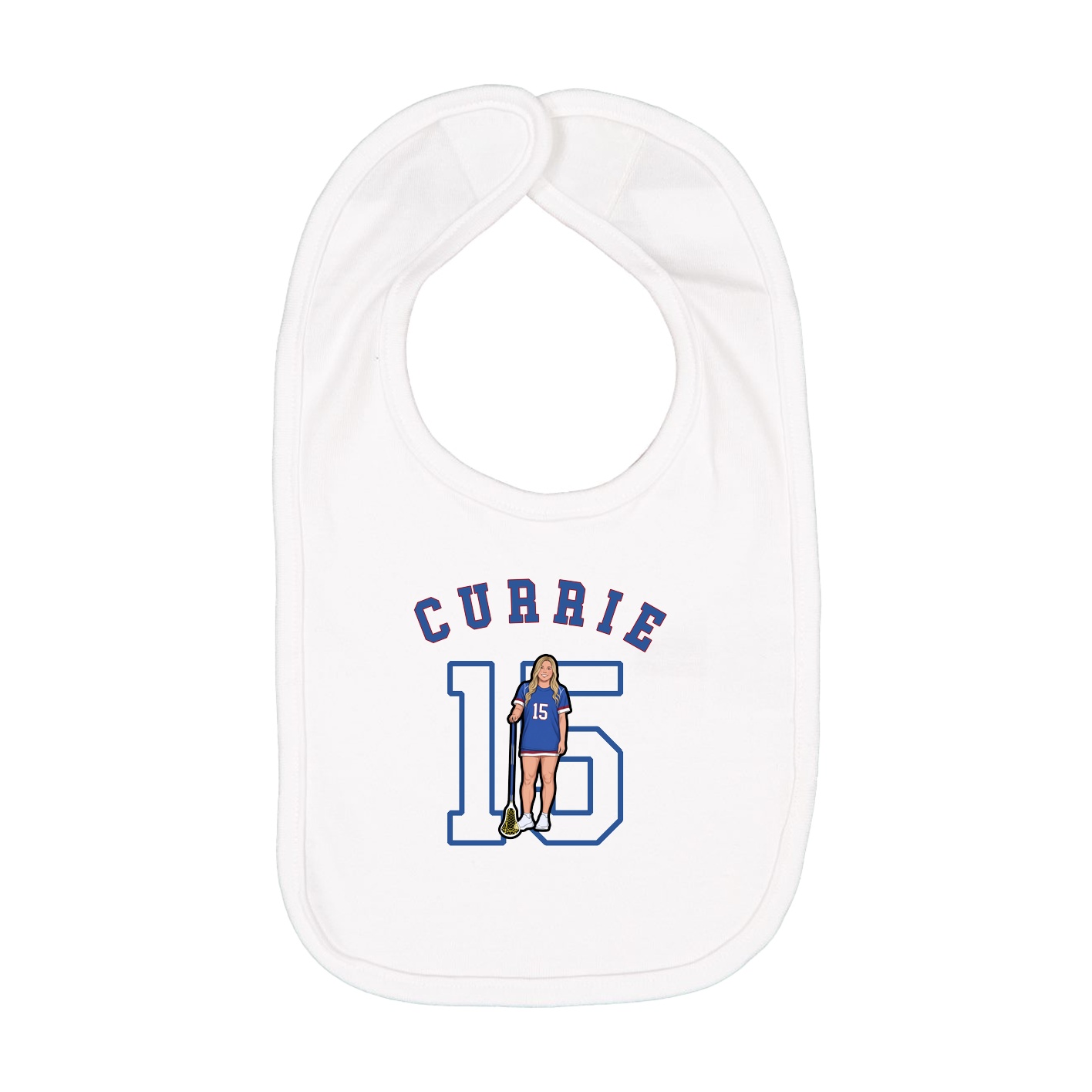 Infant Bib — Shirsey Arch in White