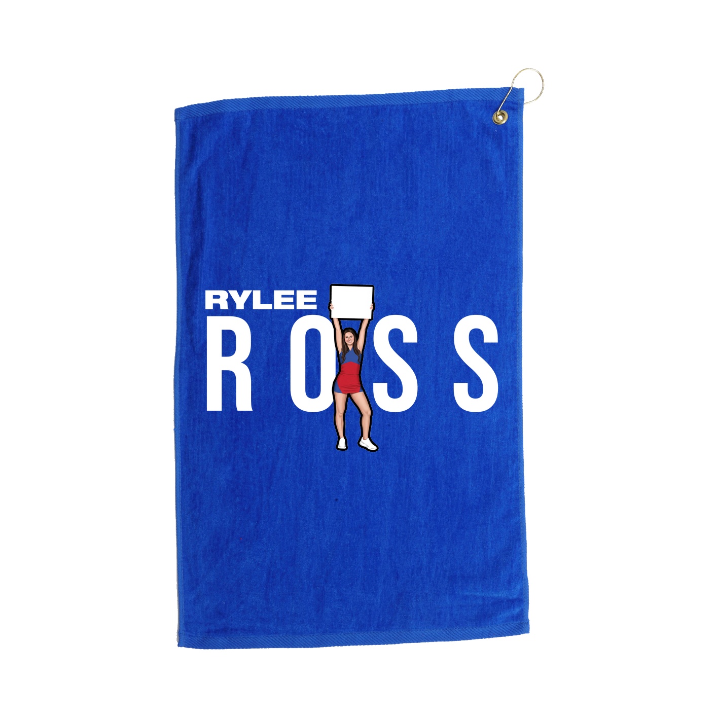 Golf Towel — Player Name in Royal