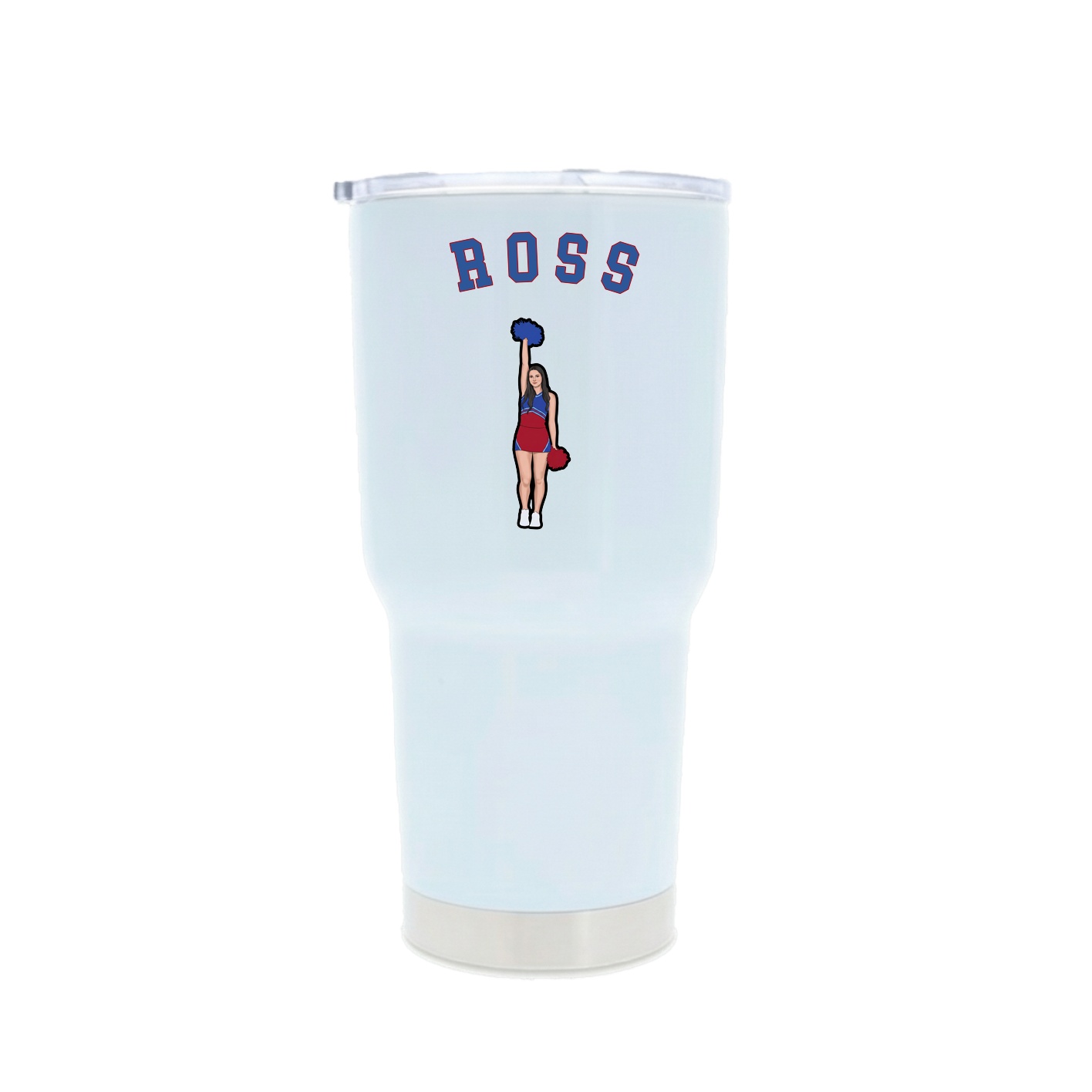 30oz Stainless Steel Tumbler — Shirsey Arch in White
