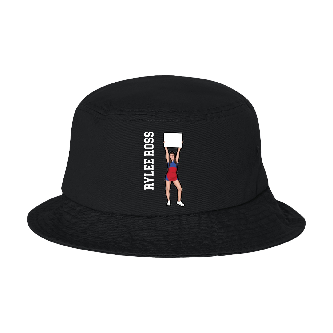 Bucket Cap — Name Vertical in Black