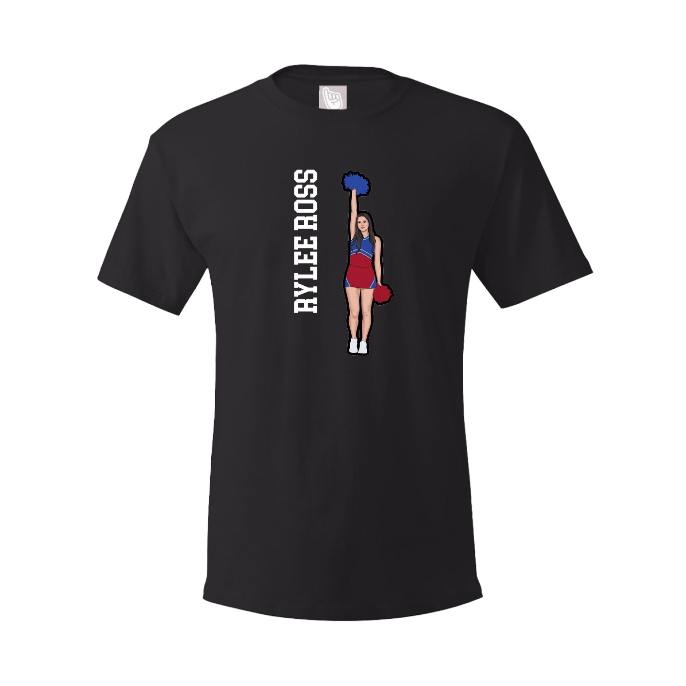 Tee — Name Vertical in Black