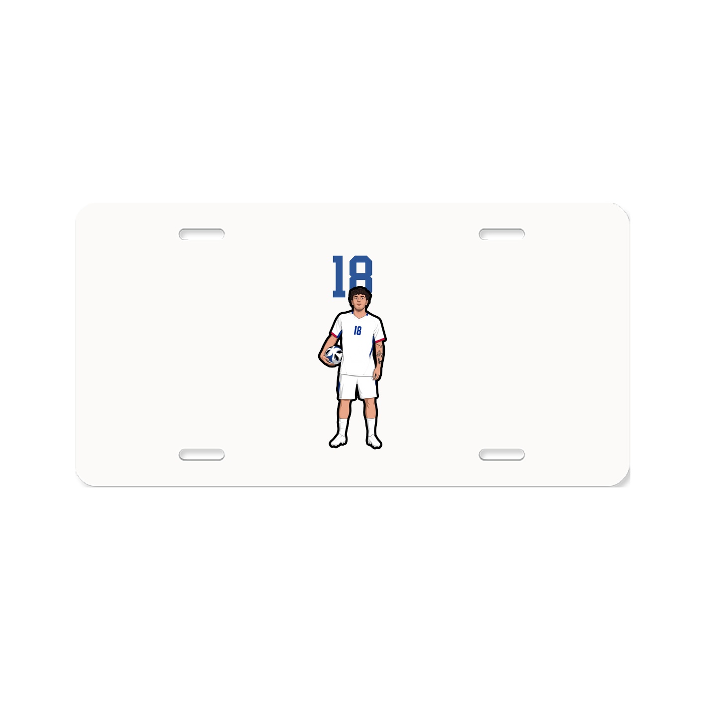 License Plate — Number Top in Classic