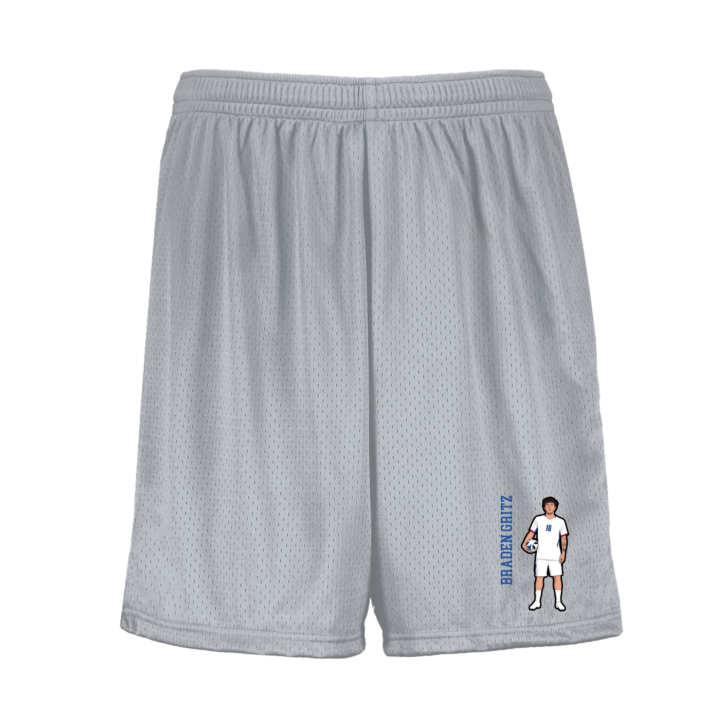 Shorts — Name Vertical in Silver