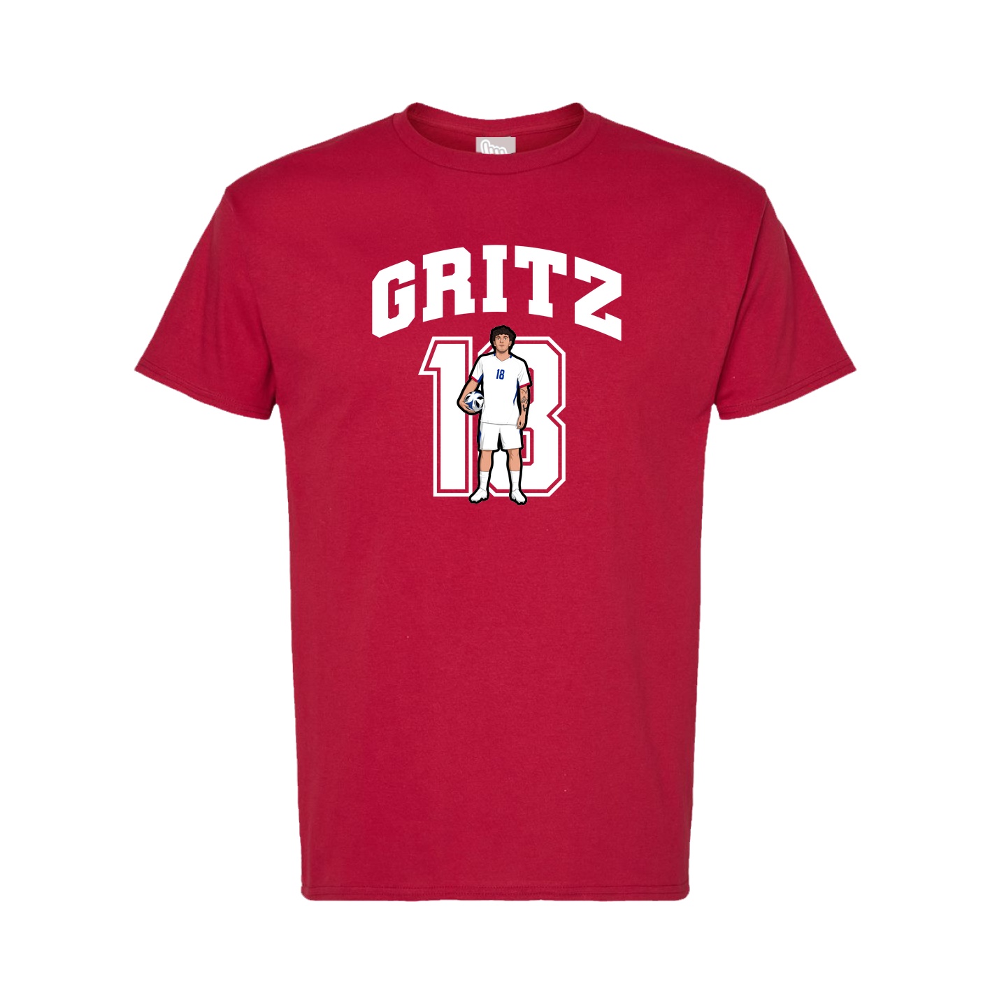 Tee — Number in Crimson