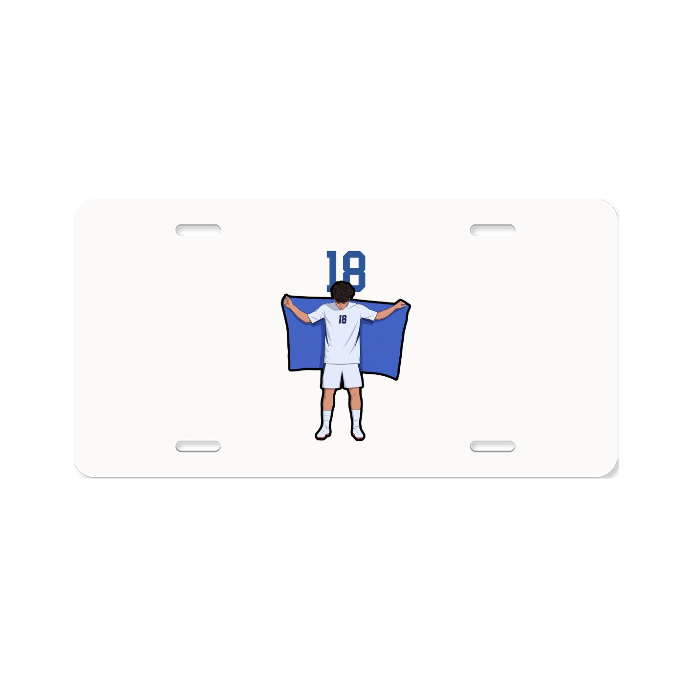 License Plate — Number Top in Classic