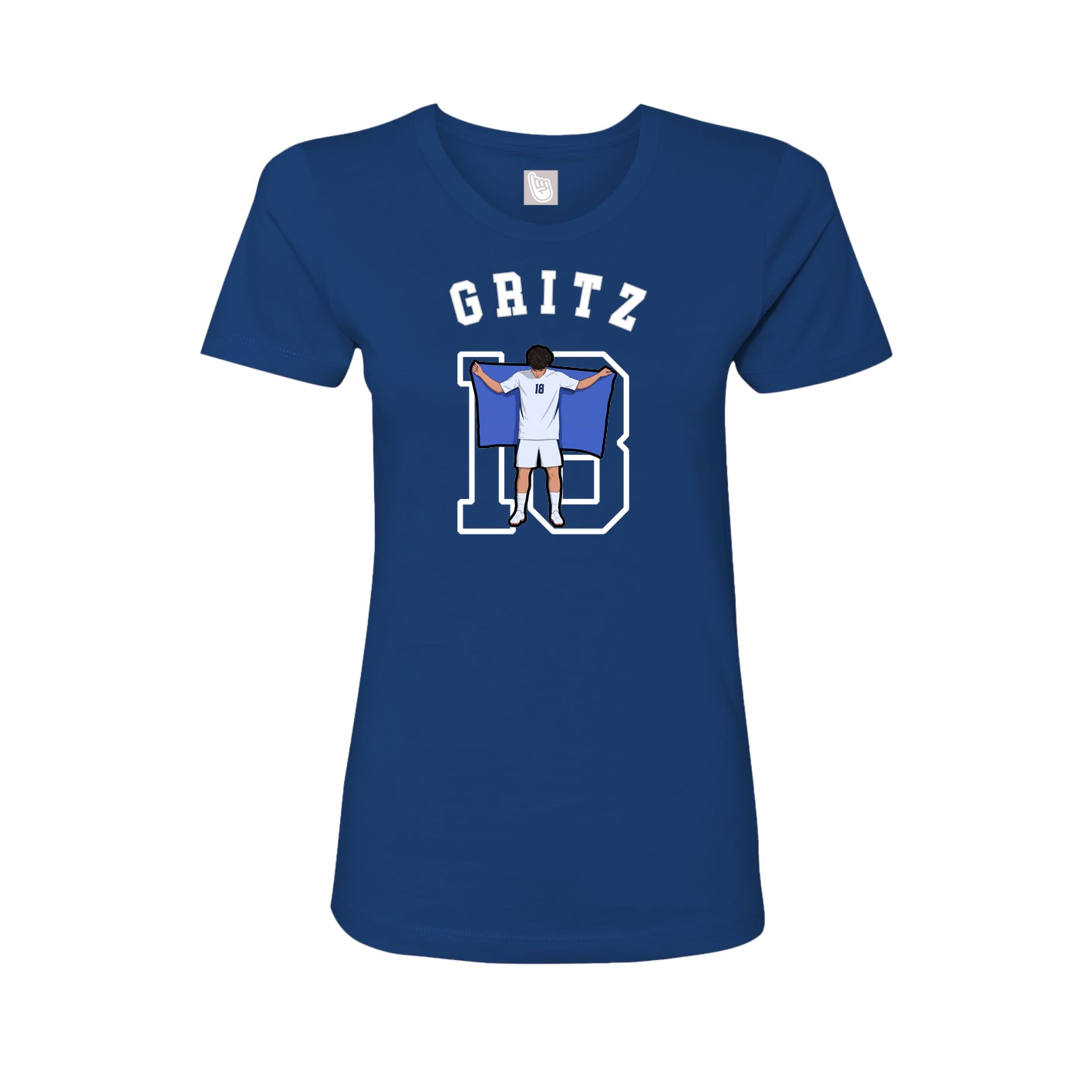 Fitted Women's Tee — Shirsey Arch in Royal