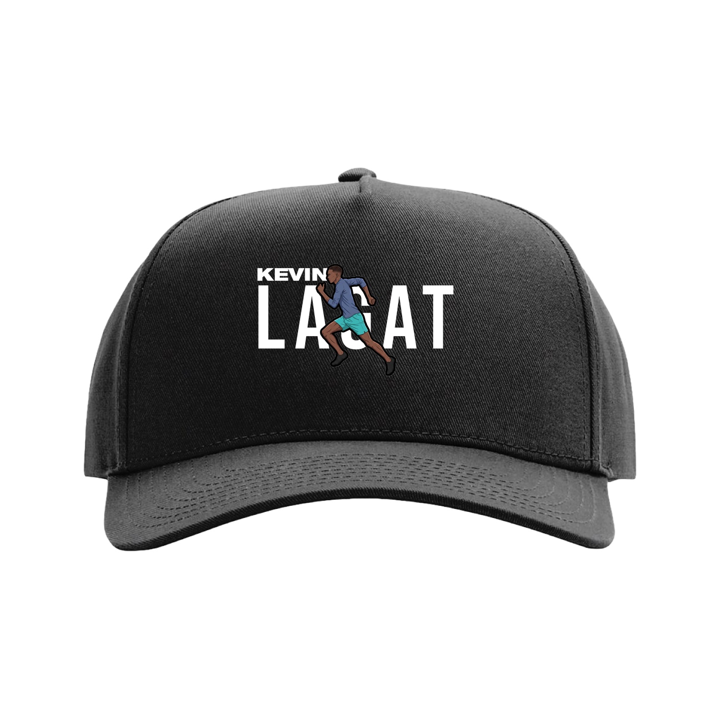 Full Fabric Five-Panel Champ Cap — Player Name in Black
