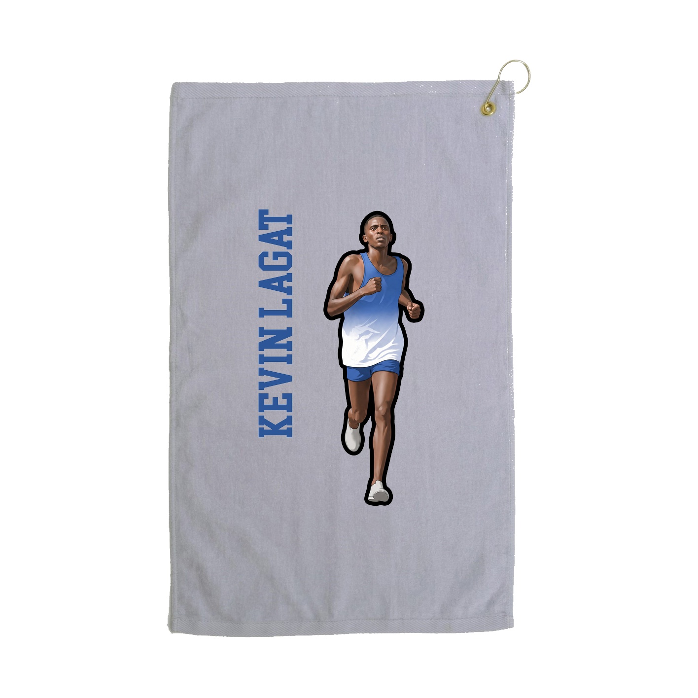Golf Towel — Name Vertical in Grey