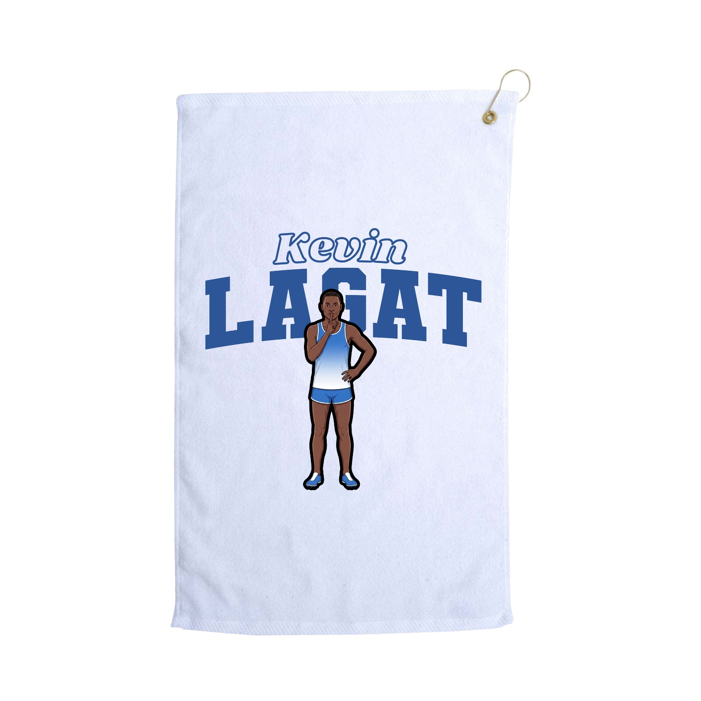 Golf Towel — Name Arch in White