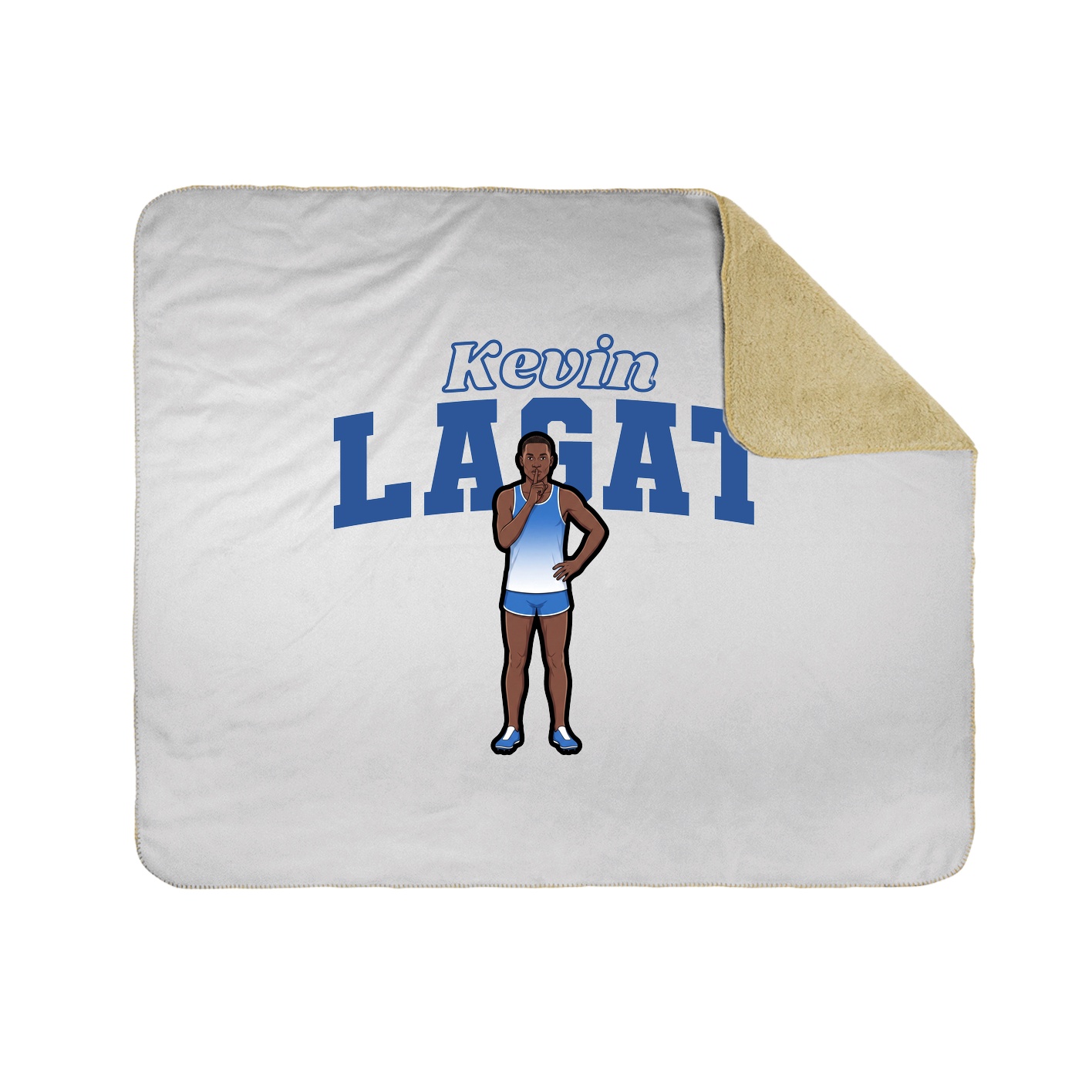 Throw Blanket — Name Arch in White