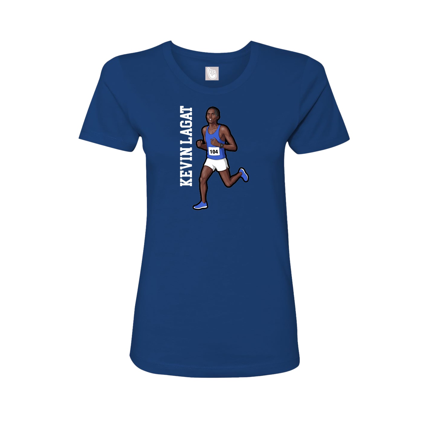 Womens Tee — Name Vertical in Royal