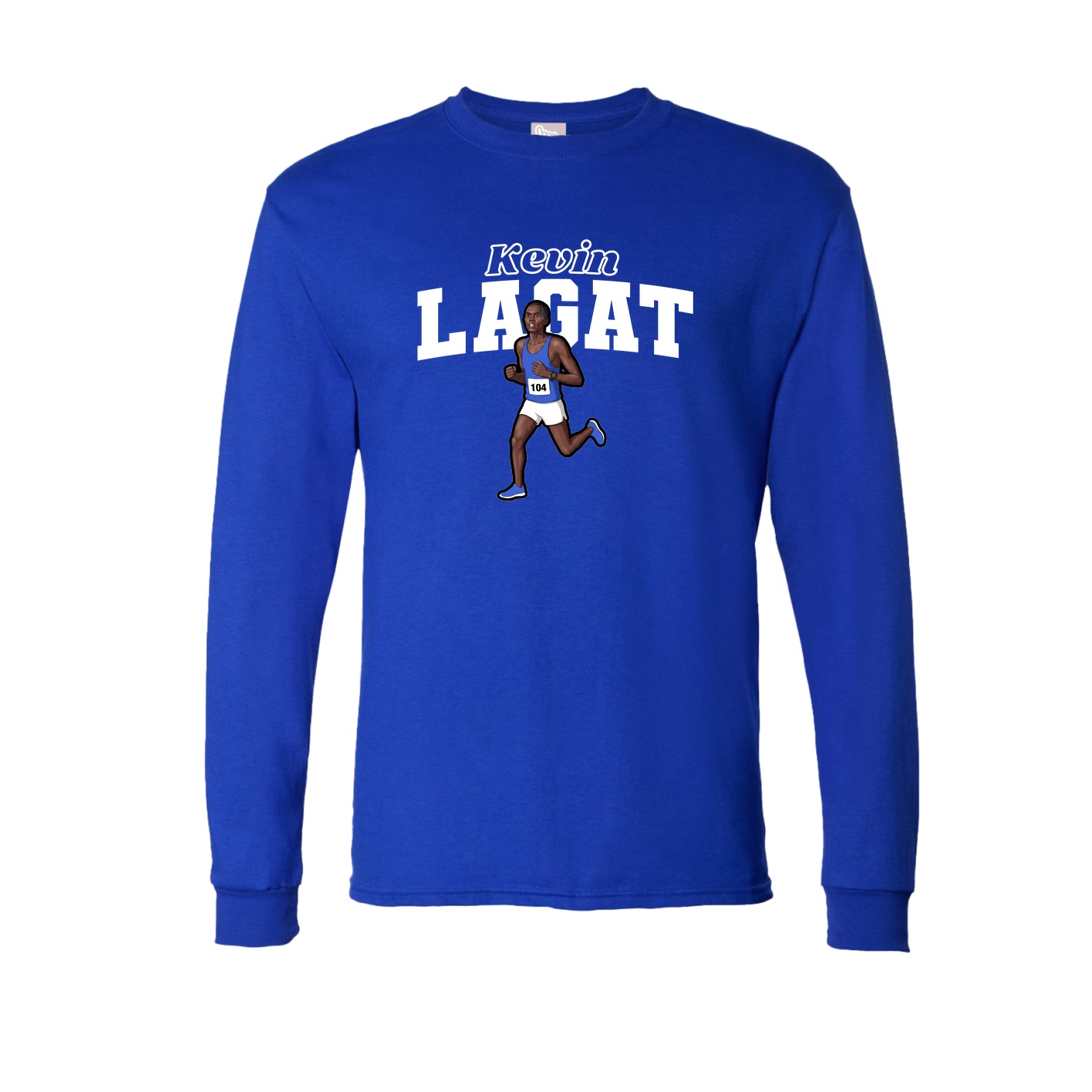Long Sleeve Tee — Name Arch in Royal