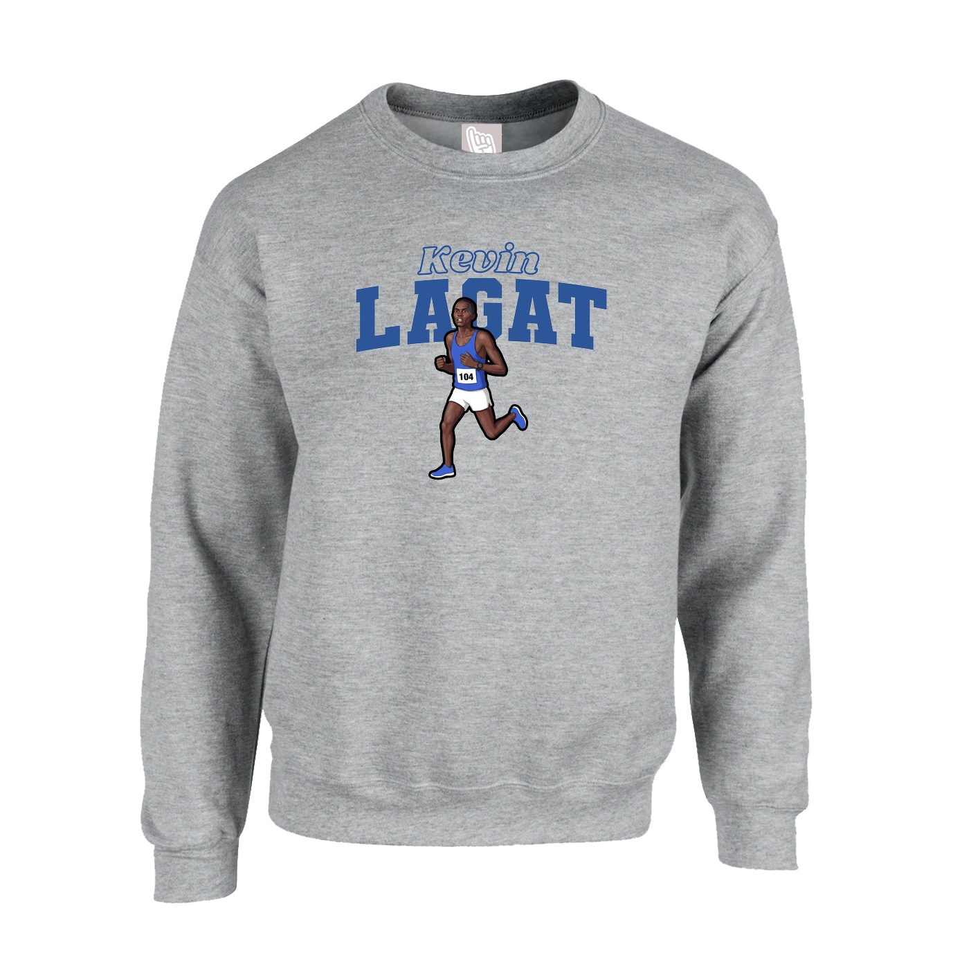 Fleece Crew — Name Arch in Grey
