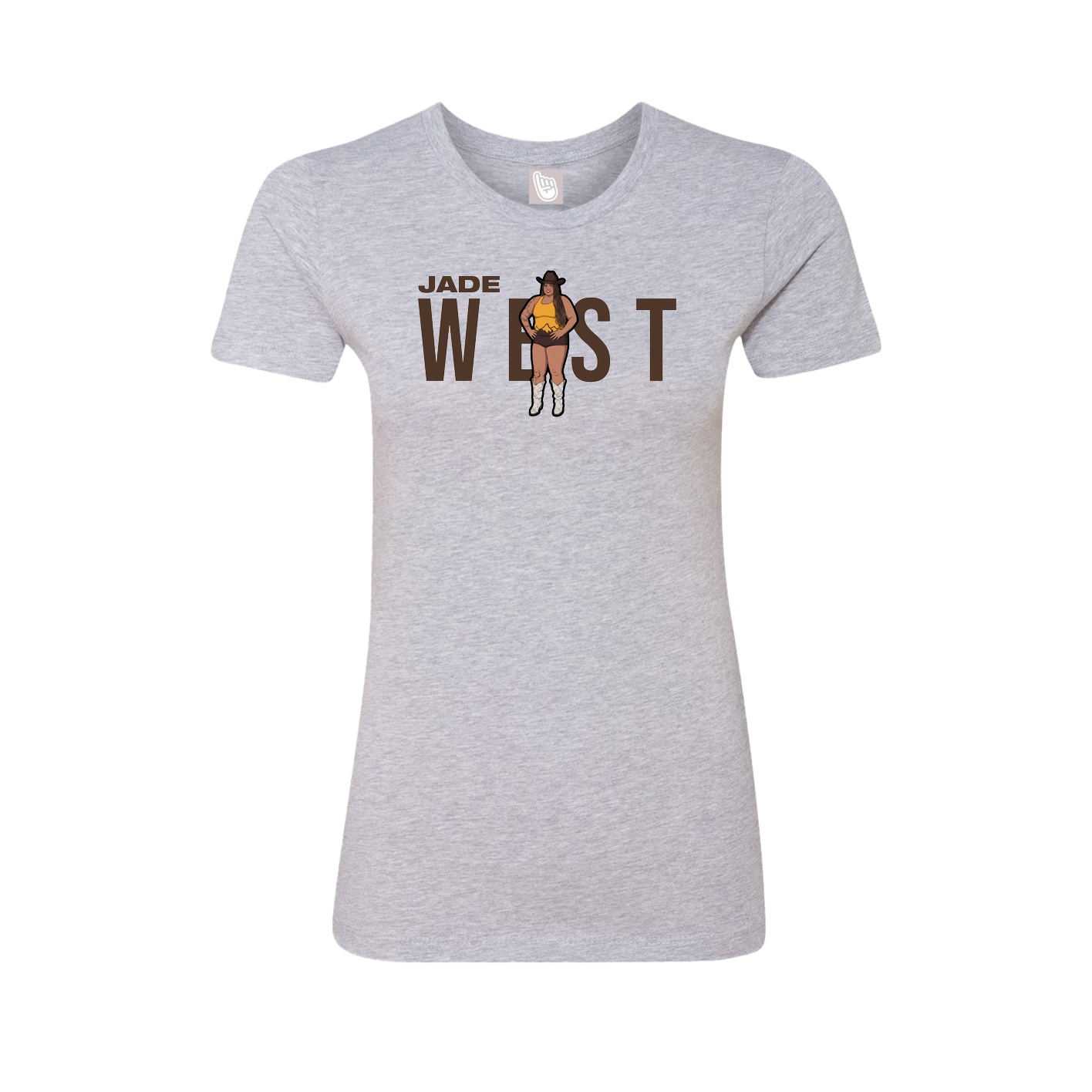 Fitted Women's Tee — Player Name in Grey