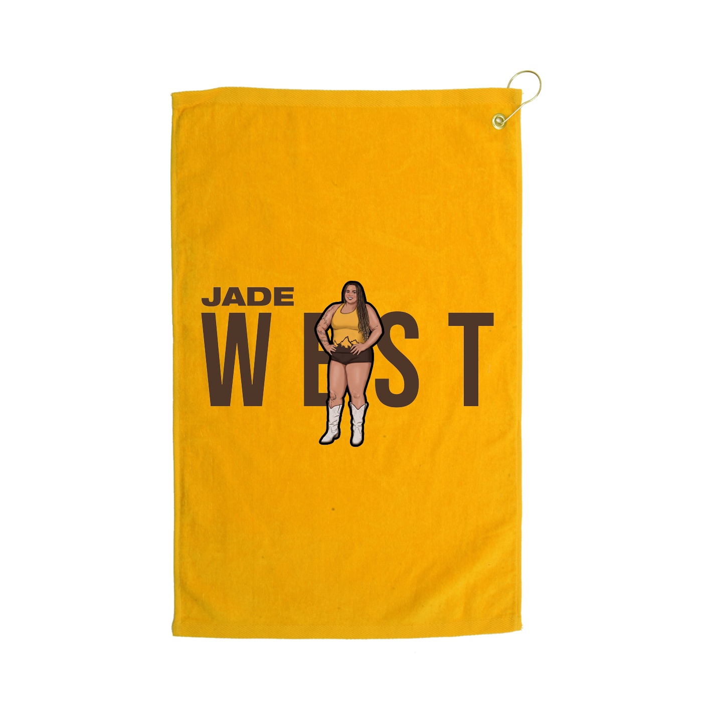 Golf Towel — Player Name in Gold