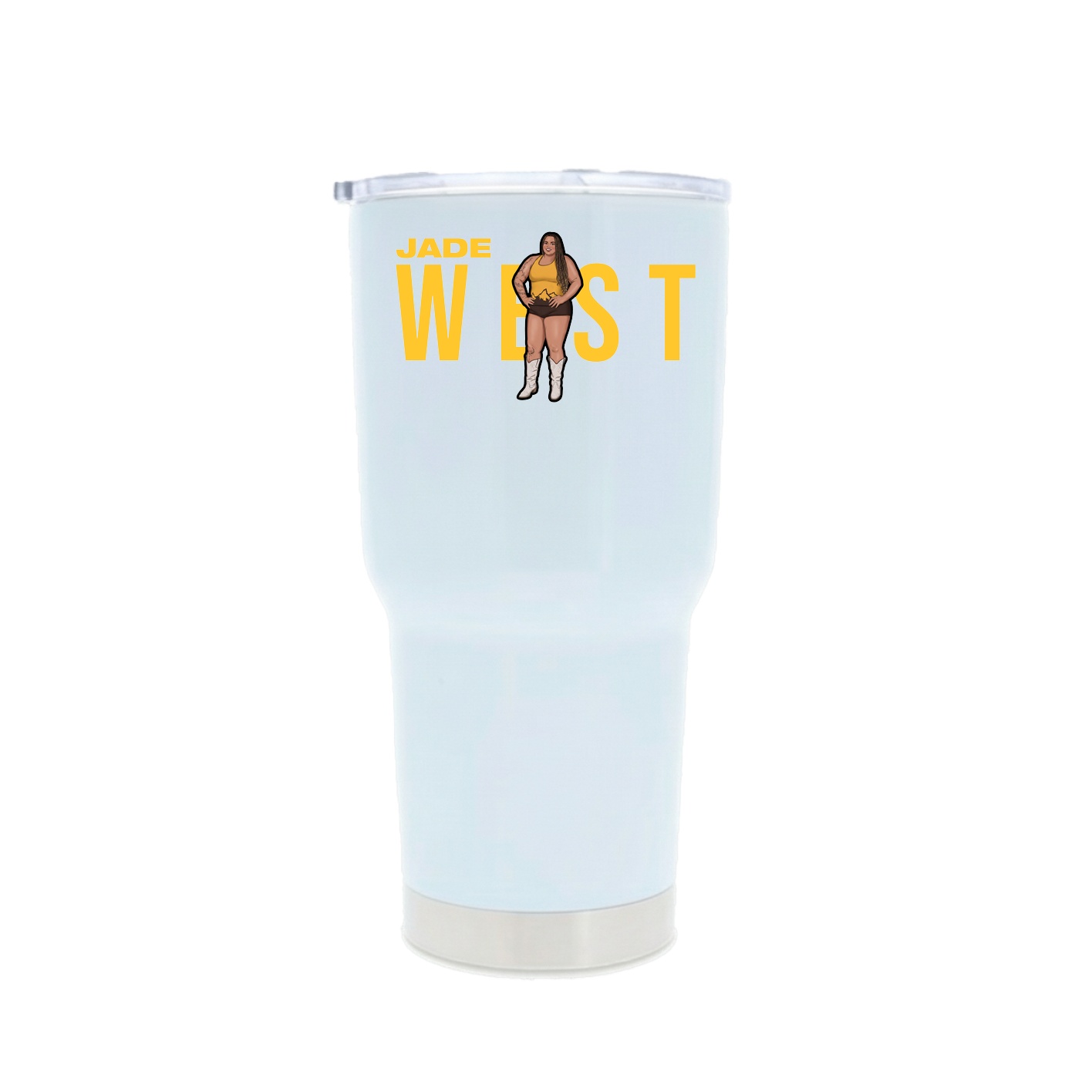 30oz Stainless Steel Tumbler — Player Name in White