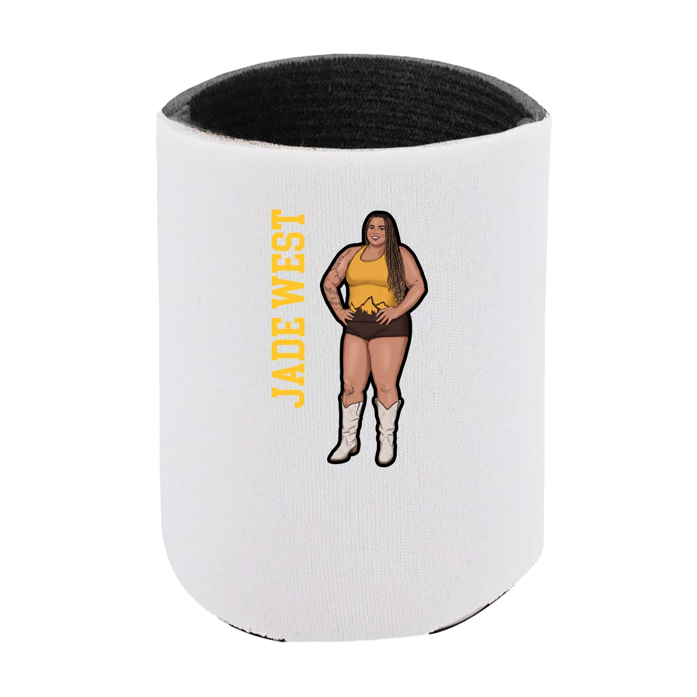 Can Holder — Name Vertical in White