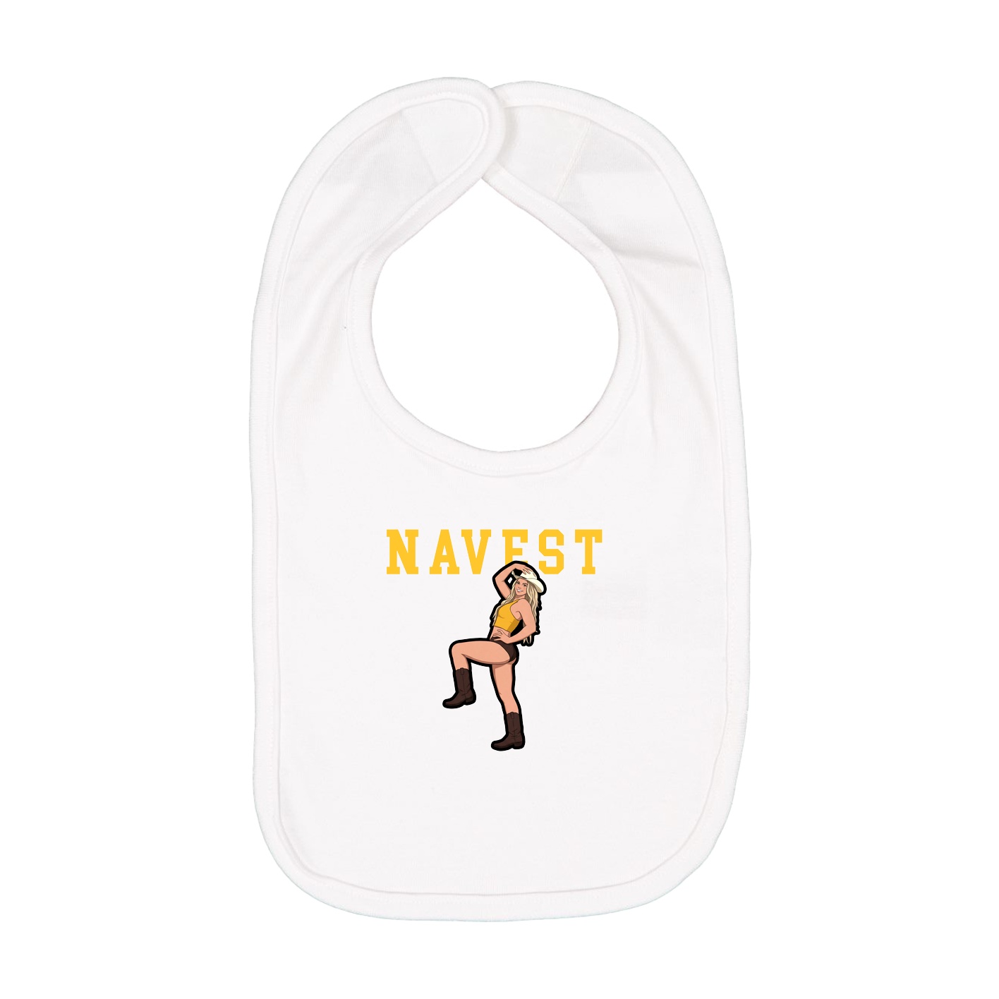 Infant Bib — Shirsey in White