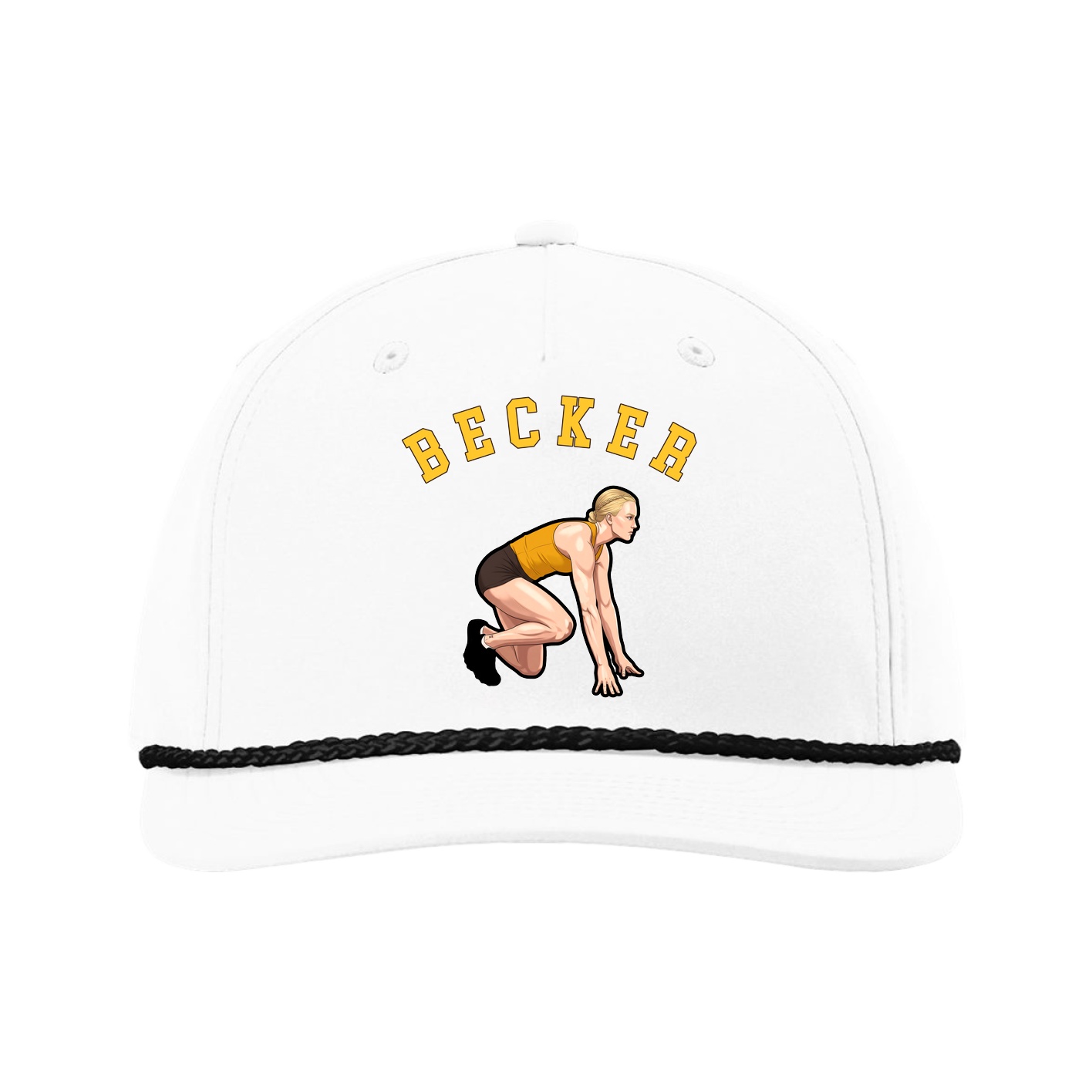 Five-Panel Classic Rope Cap — Shirsey Arch in White