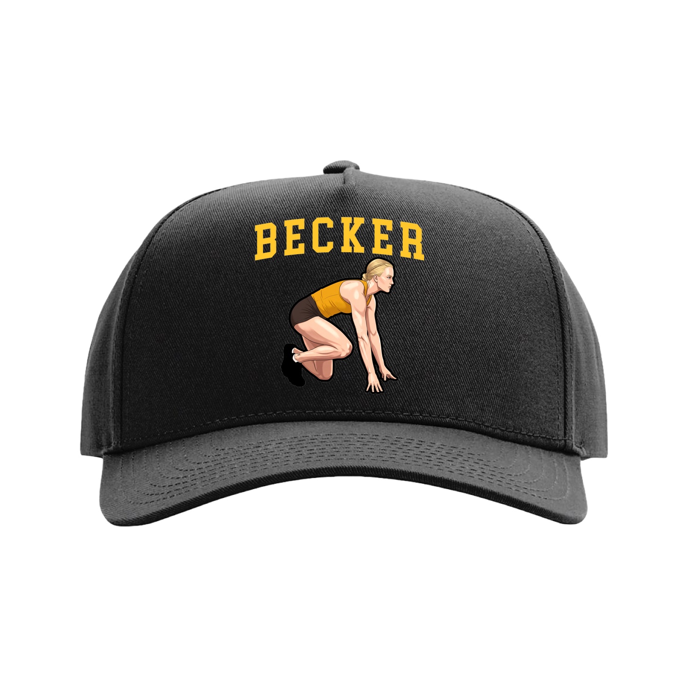 Full Fabric Five-Panel Champ Cap — Shirsey in Black