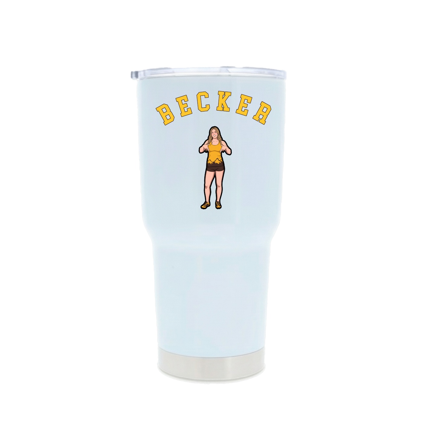 30oz Stainless Steel Tumbler — Shirsey Arch in White