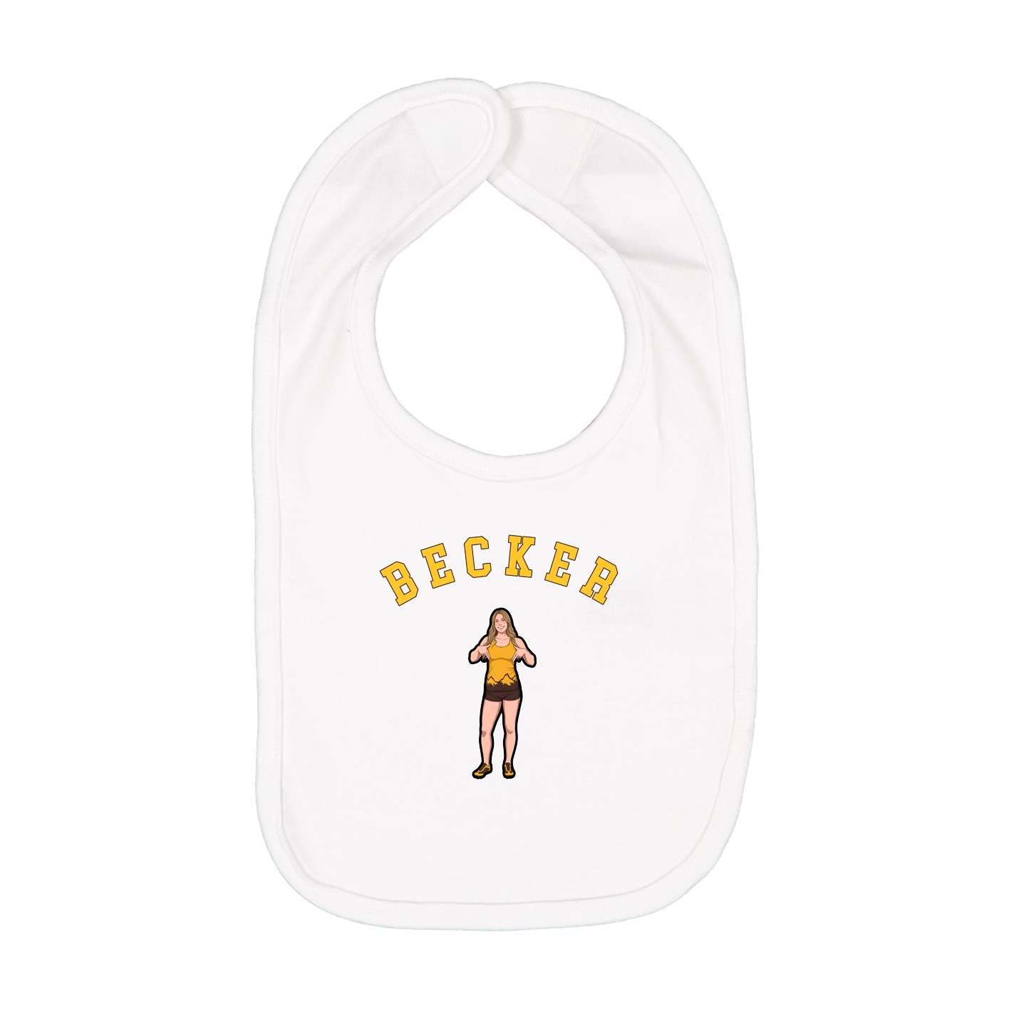 Infant Bib — Shirsey Arch in White