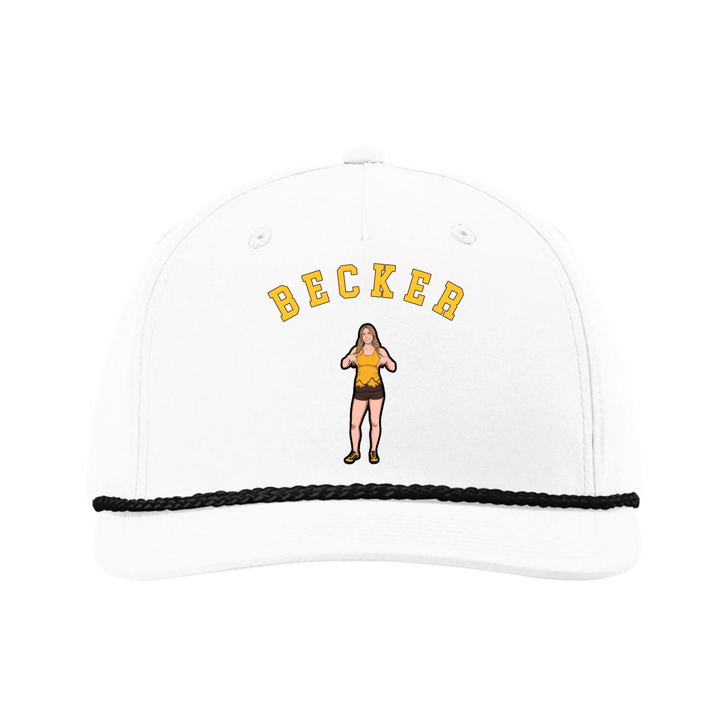 Five-Panel Classic Rope Cap — Shirsey Arch in White