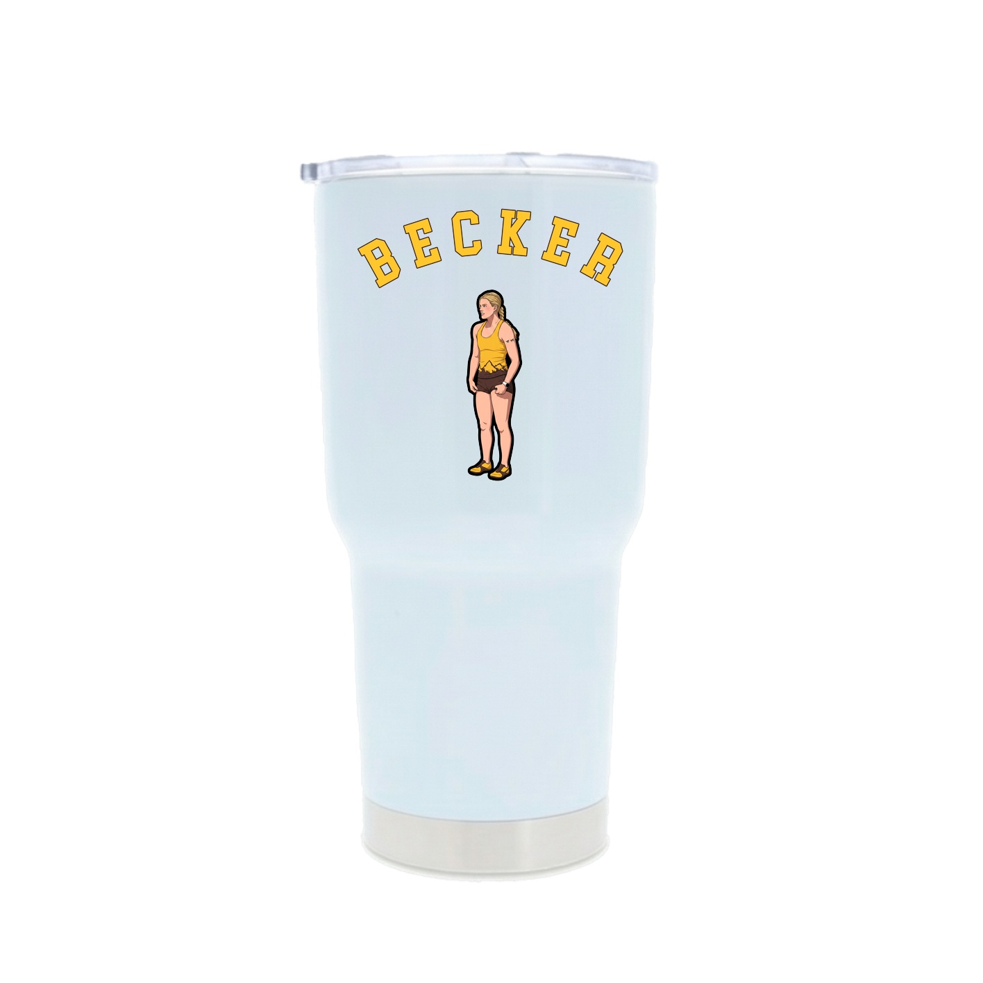30oz Stainless Steel Tumbler — Shirsey Arch in White
