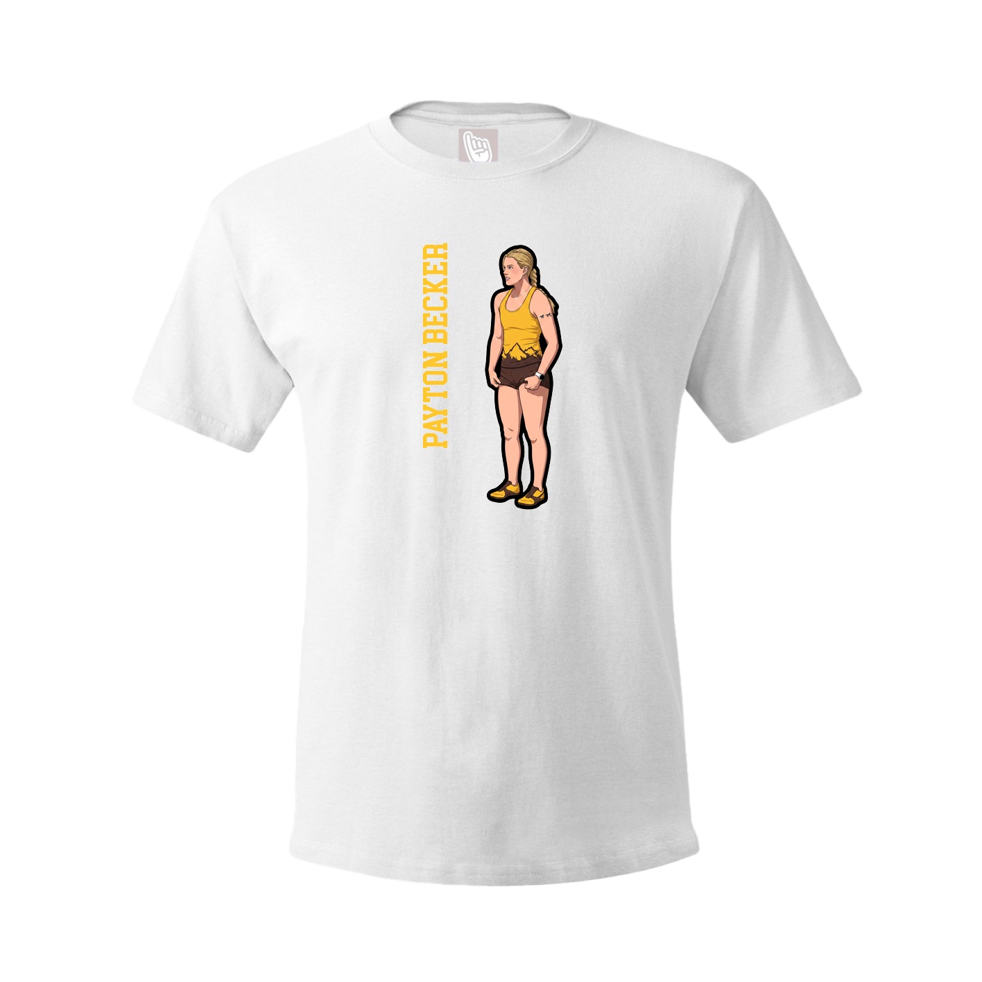 Tee — Name Vertical in White