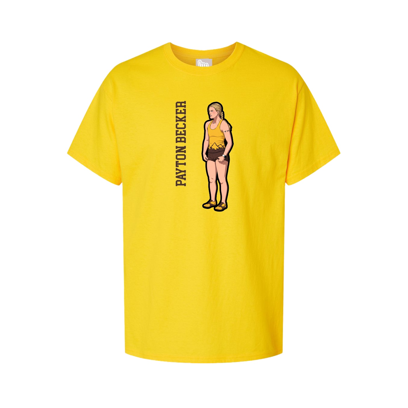 Youth Tee — Name Vertical in Gold