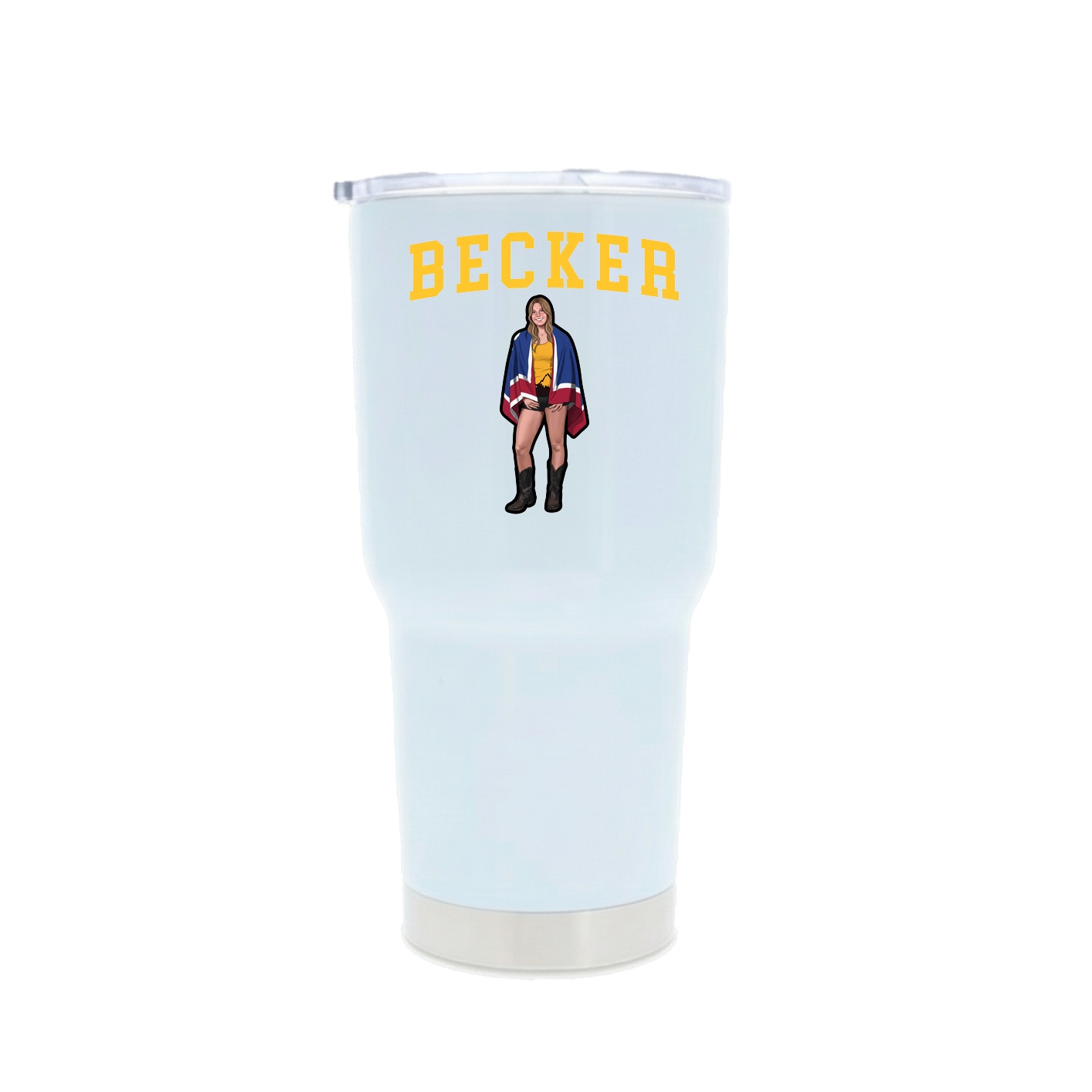 30oz Stainless Steel Tumbler — Shirsey in White