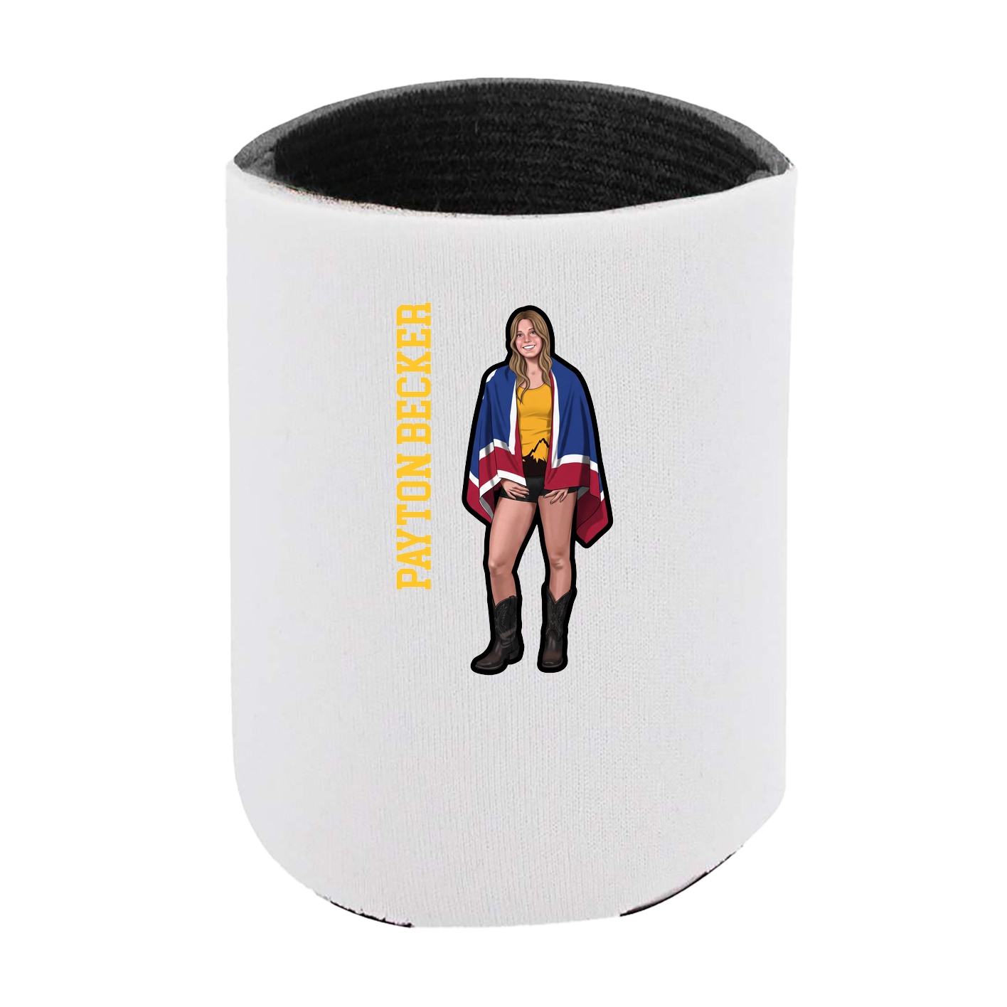 Can Holder — Name Vertical in White