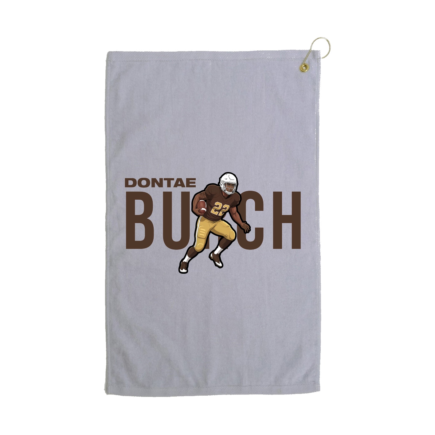 Golf Towel — Player Name in Grey