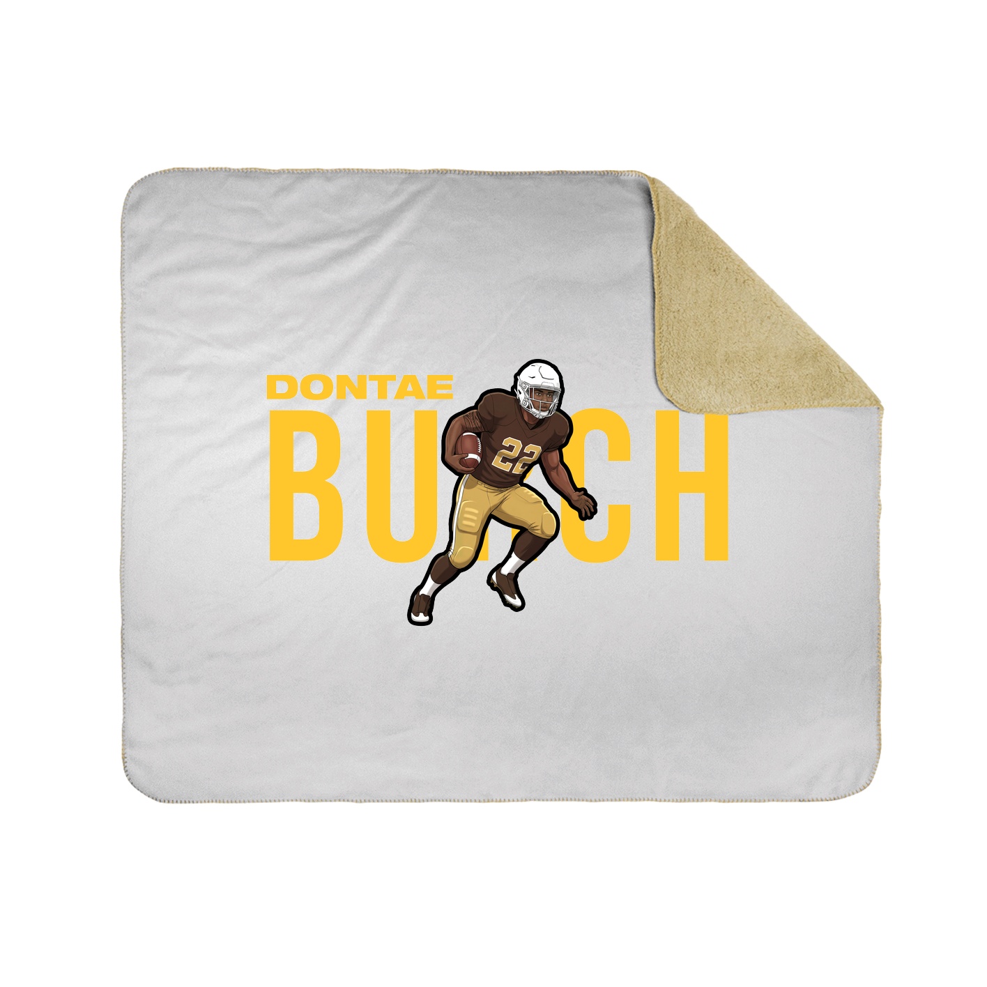 Throw Blanket — Player Name in White