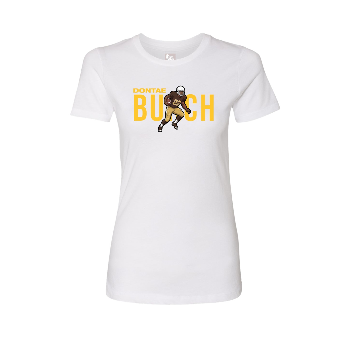 Fitted Women's Tee — Player Name in White