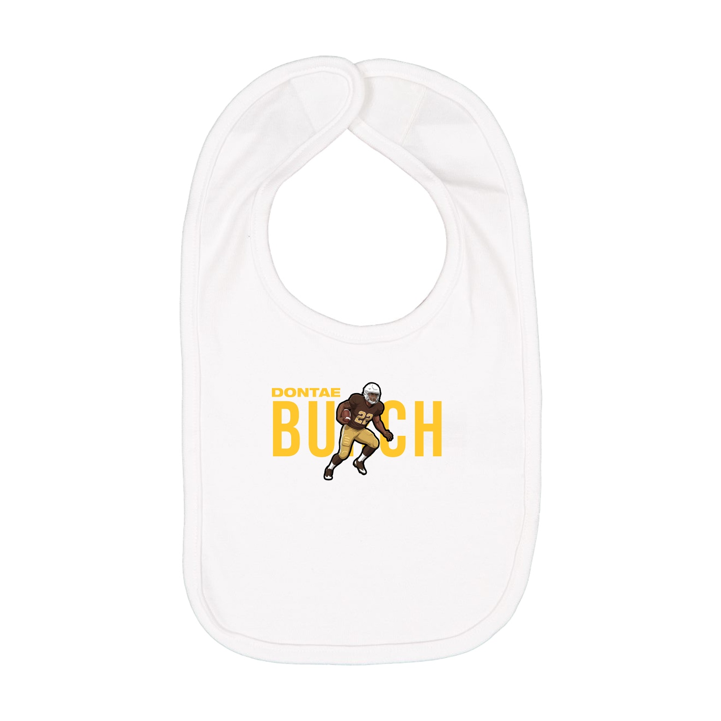 Infant Bib — Player Name in White