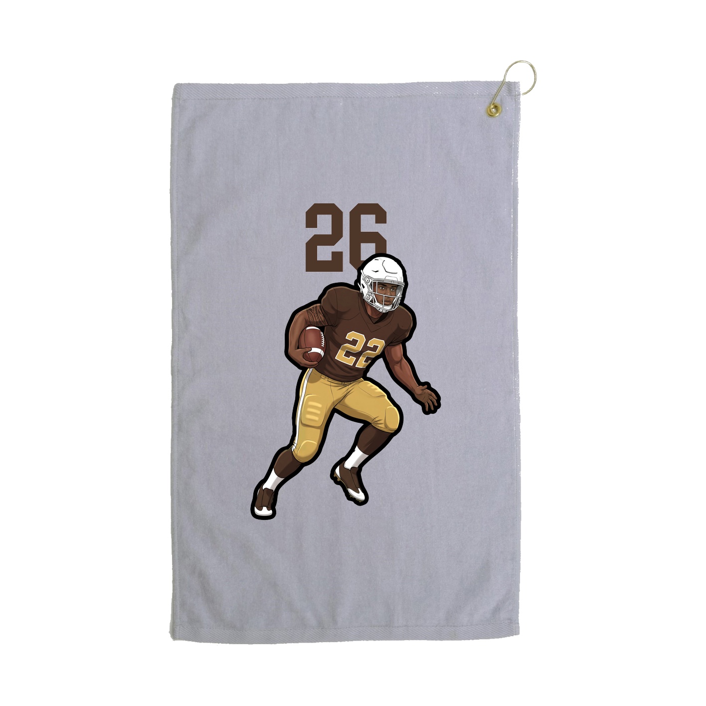 Golf Towel — Number Top in Grey