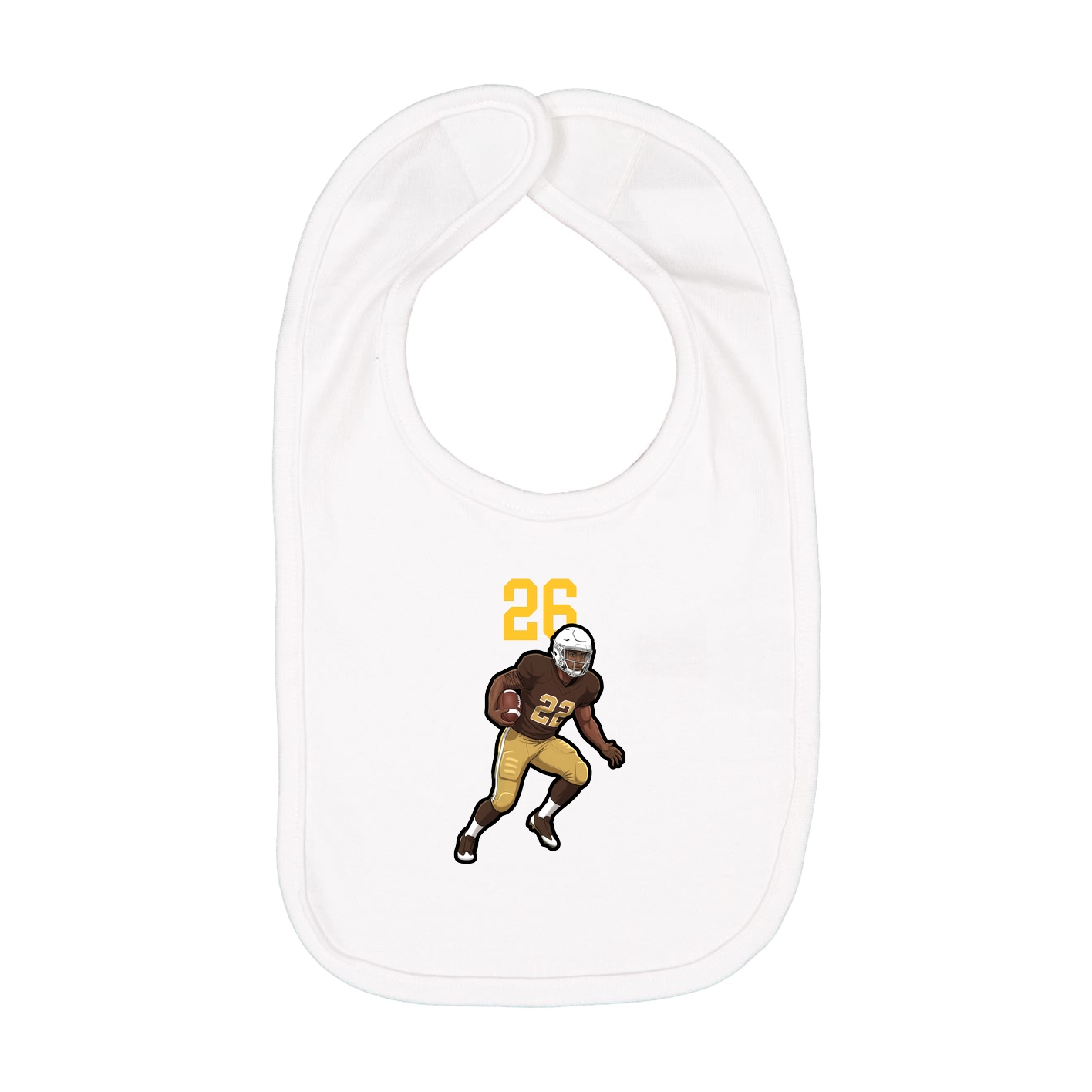Infant Bib — Number Top in White