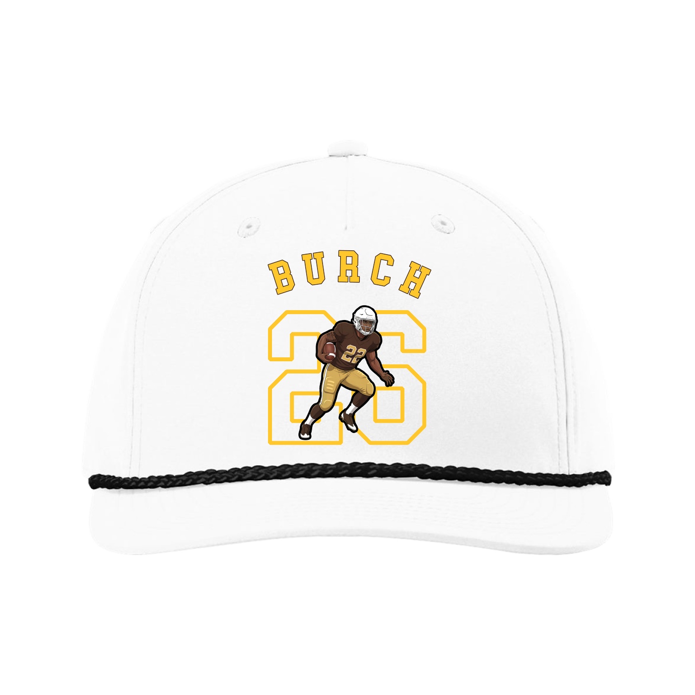 Five-Panel Classic Rope Cap — Shirsey Arch in White