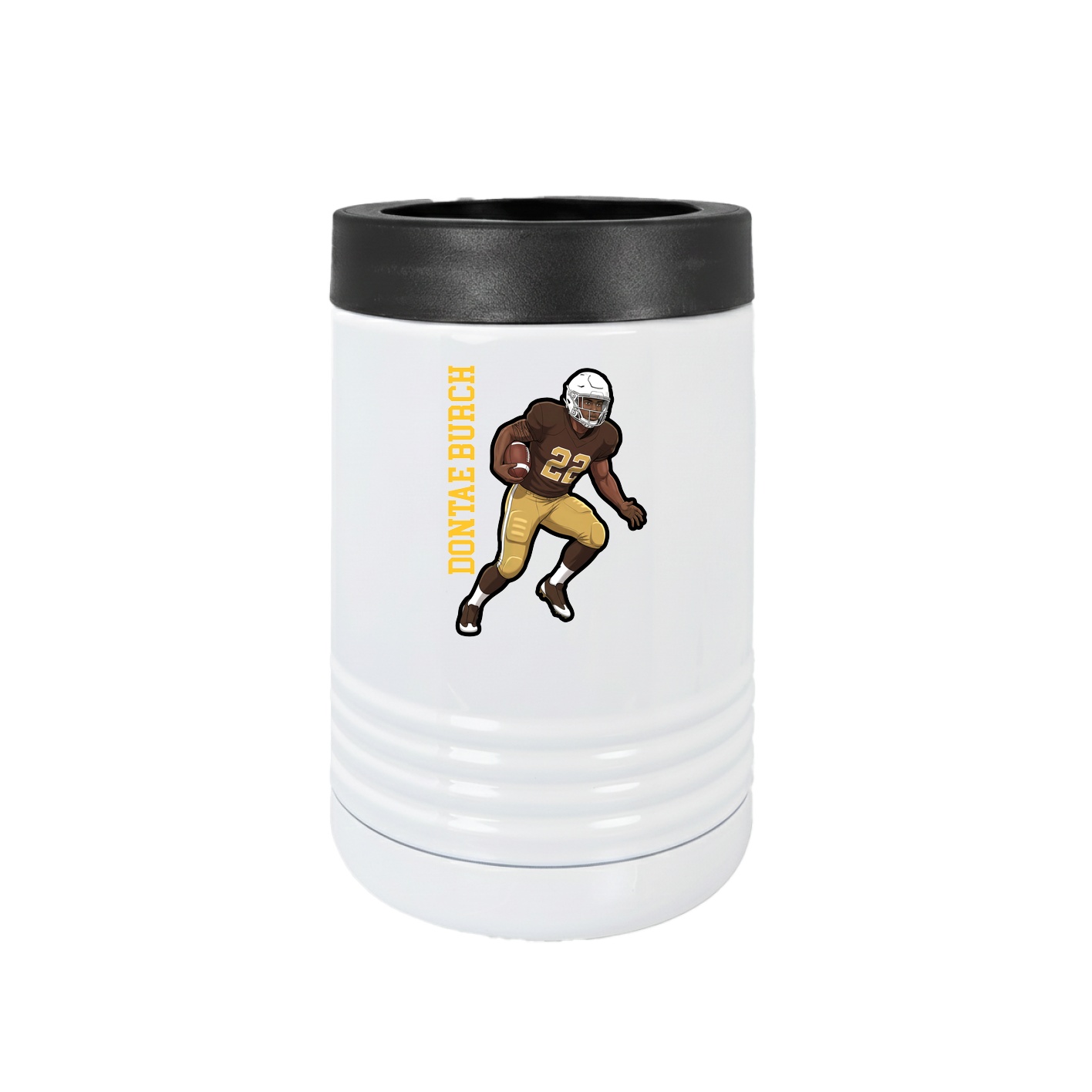 Beverage Holder — Name Vertical in White