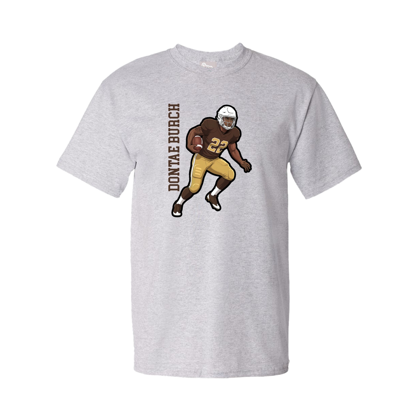 Youth Tee — Name Vertical in Grey