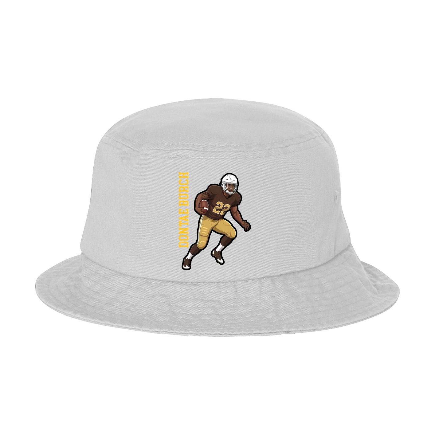 Bucket Cap — Name Vertical in White